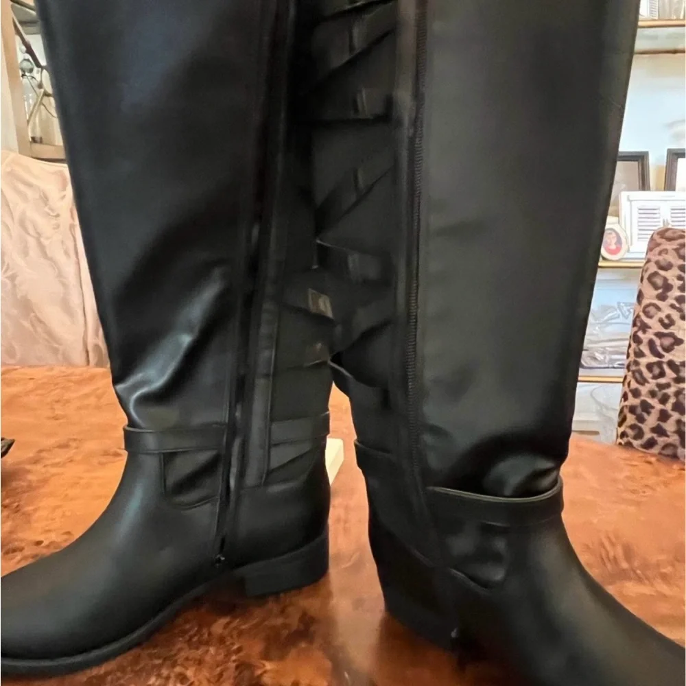 Thalia Sodi Womens Veronika Over-The-Knee Riding Boots New Black
